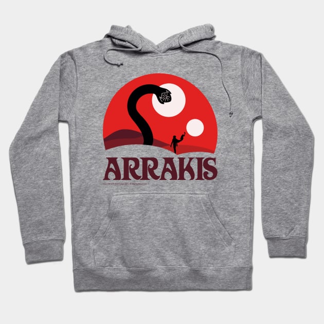 Fear Is The Mind Killer, Red Arrakis Hoodie by Dream Artworks